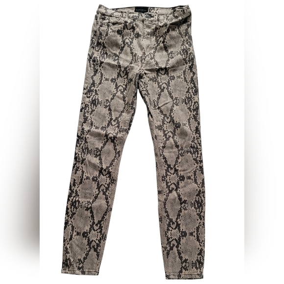 Black Orchid Snakeskin Print Jeans Christie Super High Rise - Picture 5 of 10